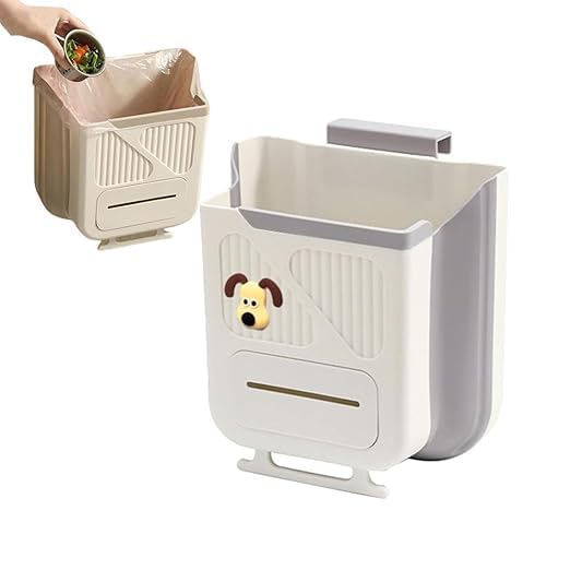 Collapsible Hanging Garbage & Storage Bin for Kitchen & Bathroom