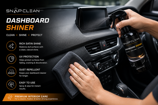 SNAP CLEAN Dashboard Shiner Spray | Interior Dashboard Polish & Protectant | Long Lasting UV Protection | 300ml