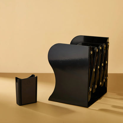 Heavy-Duty Metal Book Stand with Adjustable Page Clips