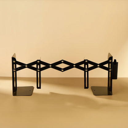 Heavy-Duty Metal Book Stand with Adjustable Page Clips