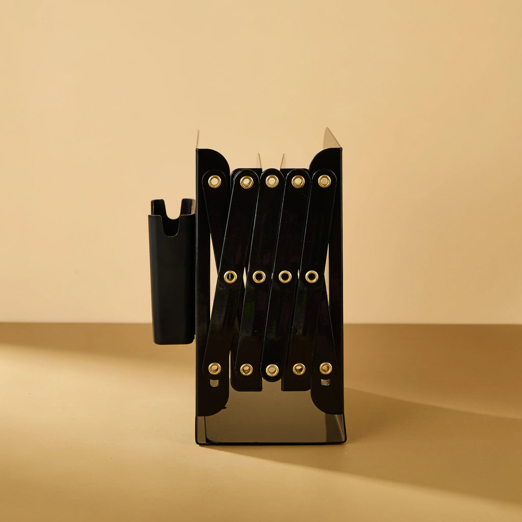 Heavy-Duty Metal Book Stand with Adjustable Page Clips