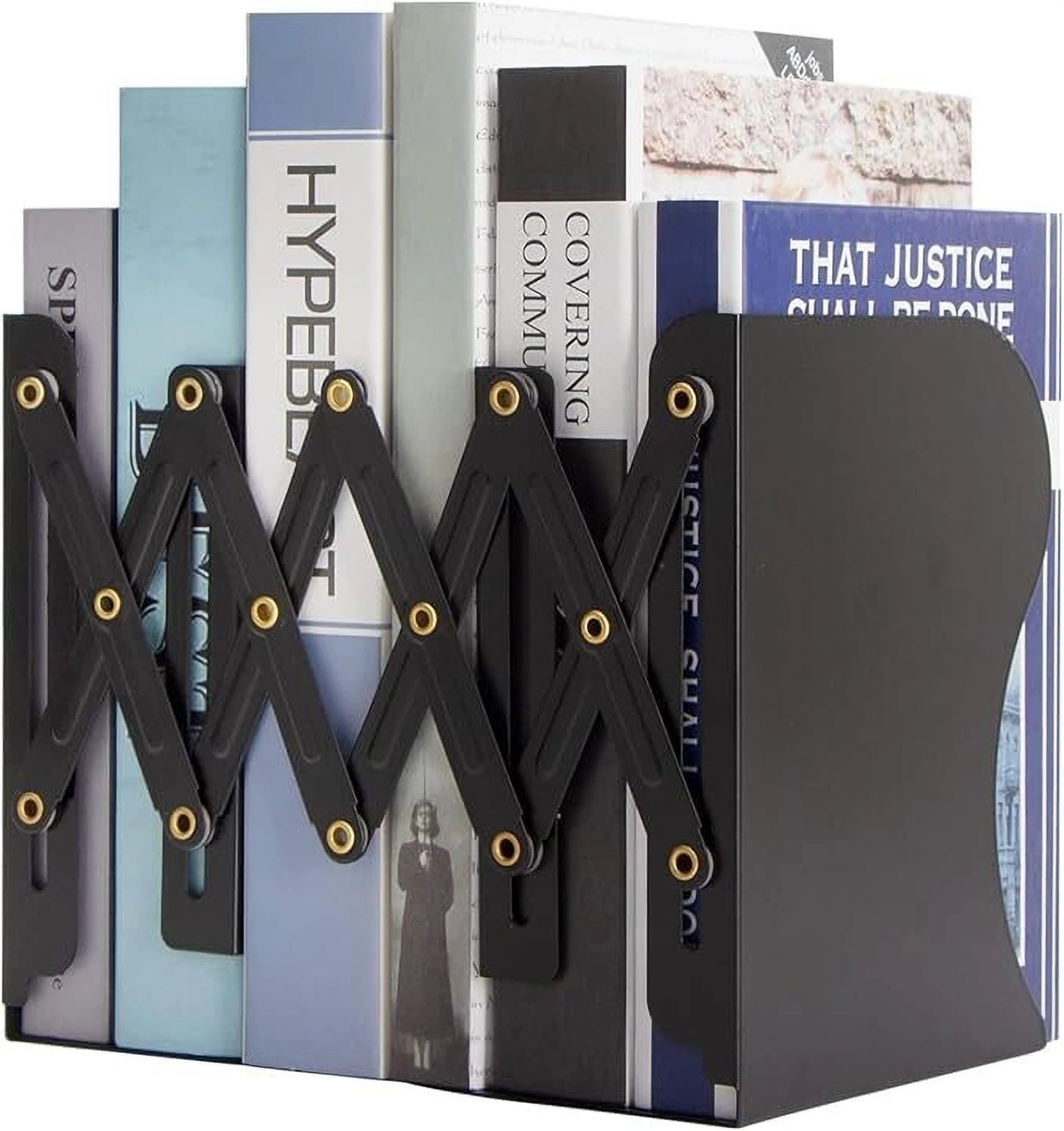 Heavy-Duty Metal Book Stand with Adjustable Page Clips