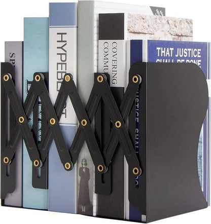 Heavy-Duty Metal Book Stand with Adjustable Page Clips