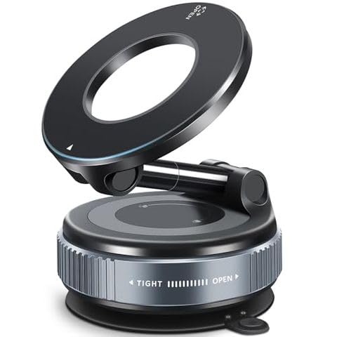 360° Magnetic Vacuum Phone Holder – Universal Hands-Free Mobile Mount
