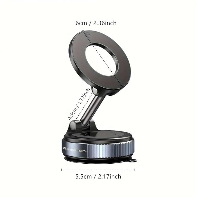 360° Magnetic Vacuum Phone Holder – Universal Hands-Free Mobile Mount