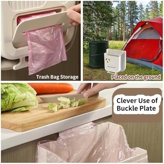 Collapsible Hanging Garbage & Storage Bin for Kitchen & Bathroom