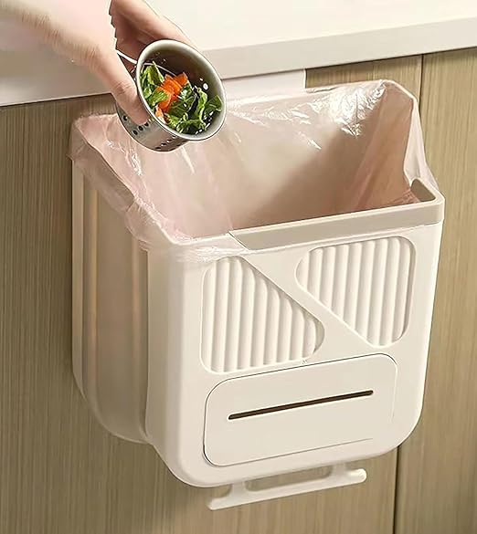Collapsible Hanging Garbage & Storage Bin for Kitchen & Bathroom