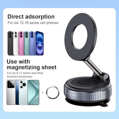 360° Magnetic Vacuum Phone Holder – Universal Hands-Free Mobile Mount