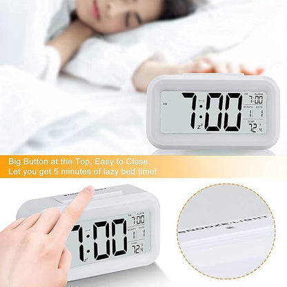 Smart LCD Alarm Clock with Temperature