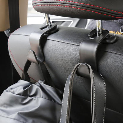 Premium Car Headrest Hook Organizer – Universal Backseat Hanger for Bags & Accessories (Set of 4)