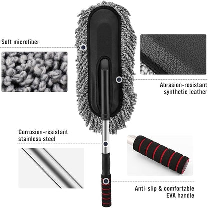 Premium Microfiber Car Cleaning Mitt – Scratch-Free Interior & Exterior Duster Combo