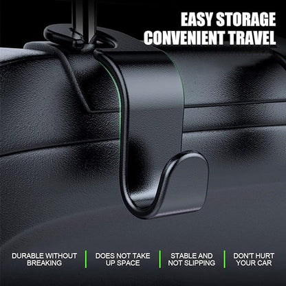 Premium Car Headrest Hook Organizer – Universal Backseat Hanger for Bags & Accessories (Set of 4)