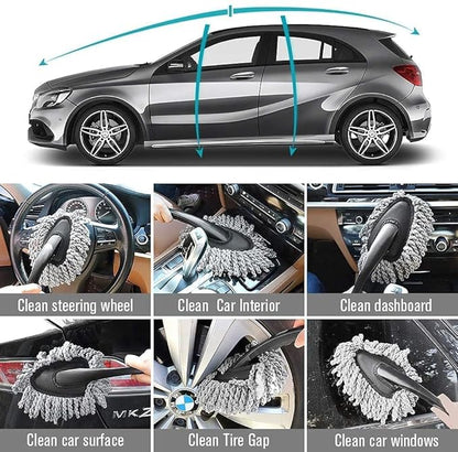 Premium Microfiber Car Cleaning Mitt – Scratch-Free Interior & Exterior Duster Combo