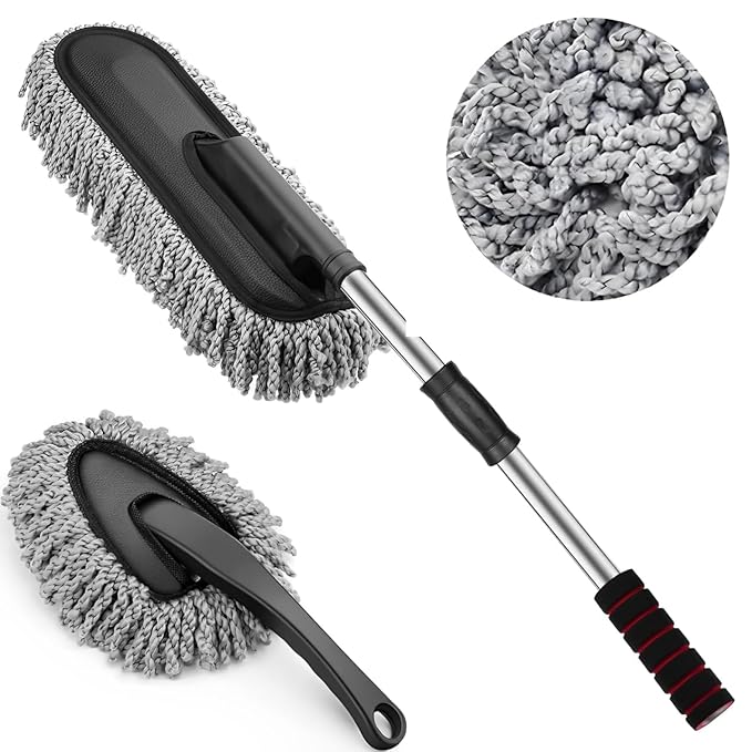 Premium Microfiber Car Cleaning Mitt – Scratch-Free Interior & Exterior Duster Combo