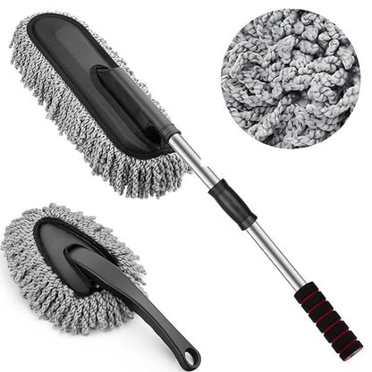 Premium Microfiber Car Cleaning Mitt – Scratch-Free Interior & Exterior Duster Combo