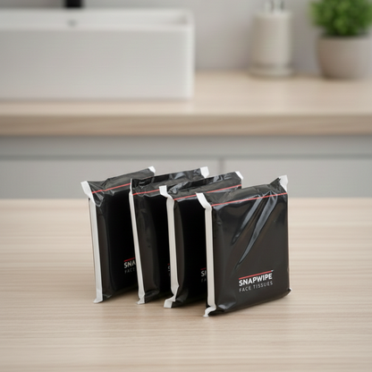 Snapwipe Midnight Edition – Car Tissue Kit (4 Refills Included)