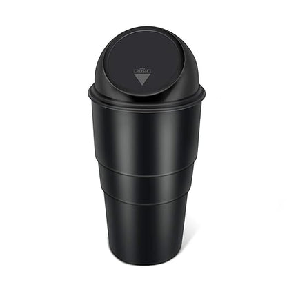 Car Dustbin 1 Pc – Waste Management Bin for Car, Office, Home & Vehicle – Car Accessories, Portable Garbage Organizer with Lid, Small Trash Box for Table, Desk, Kitchen & Travel (Black)