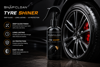 SNAP CLEAN Tyre Shiner Spray | Long Lasting Deep Gloss Tire Shine | UV Protection | 300ml